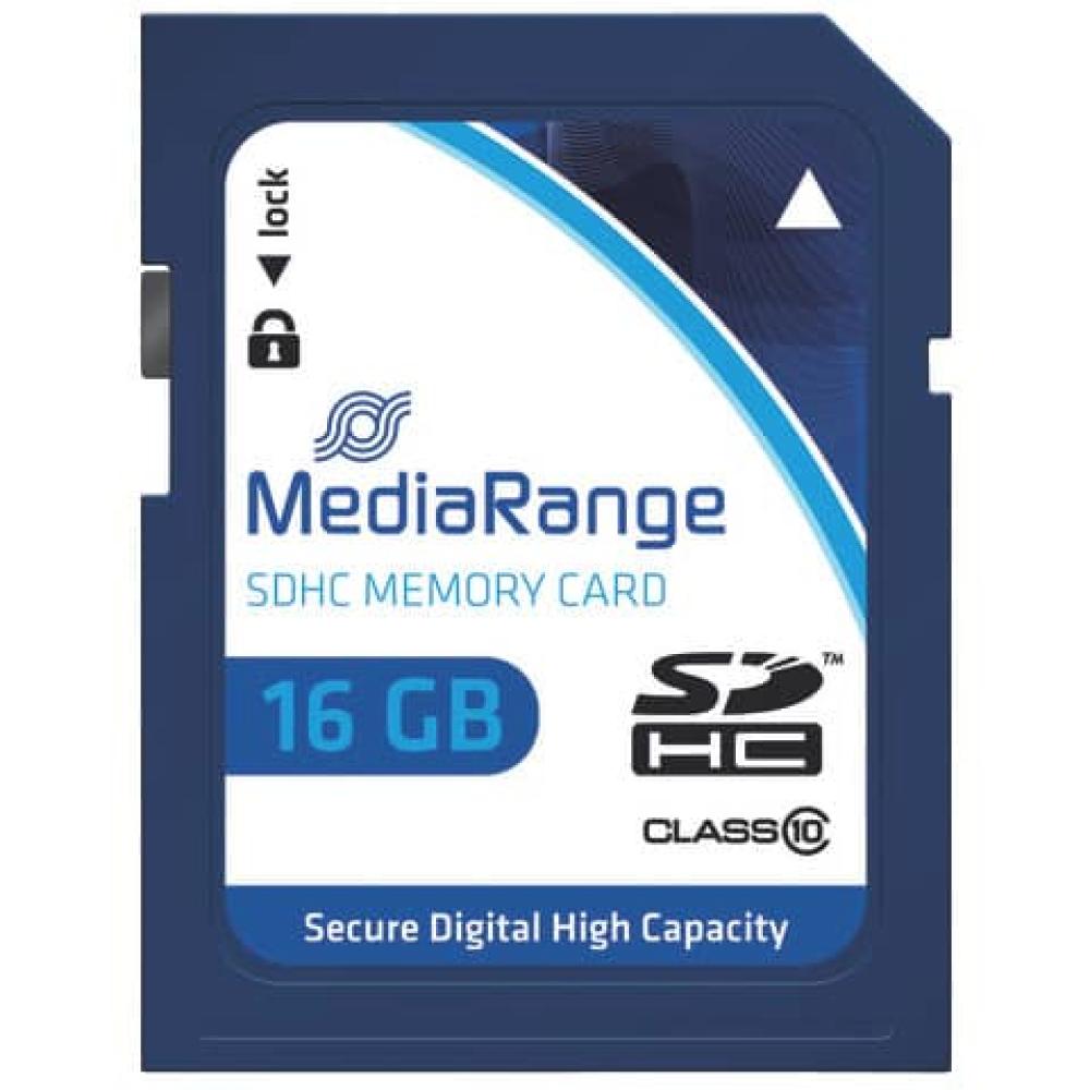 SDHC Speicherkarte Klasse 10, 16GB MEDIARANGE MR963 (4260283116836)