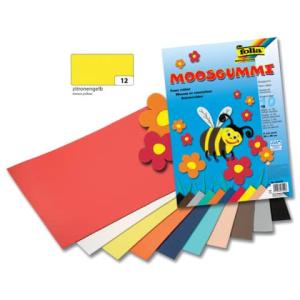 Moosgummi 29x40 cm zitronengelb FOLIA 23512 (4001868235128)