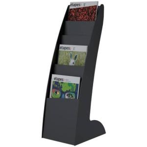 Prospektständer Courbo SLIM 6 Fächer schwarz Paperflow 289.01 (3660141133349)