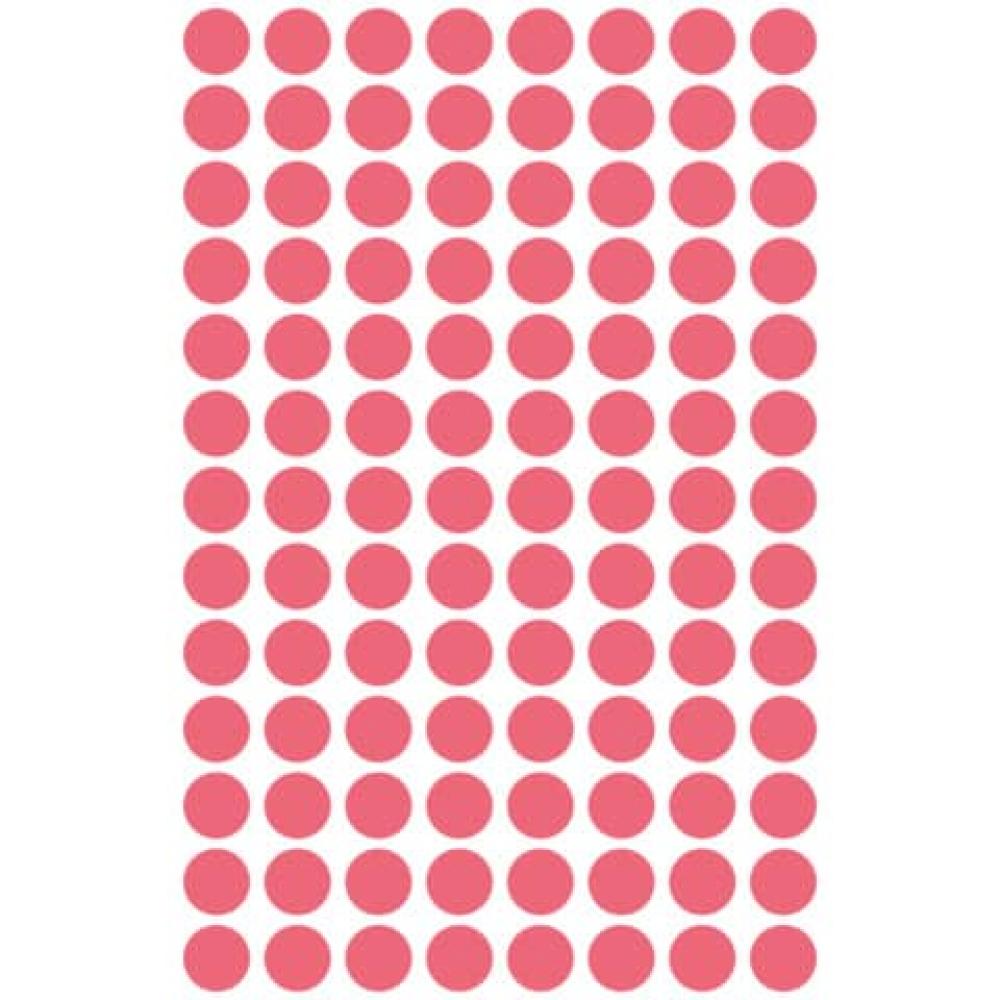 Markierungspunkte  8 mm 4 Blatt 416 Etiketten leuchtrot AVERY ZWECKFORM 3177 (4004182031773)