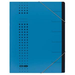 Ordnungsmappe chic 7 Fächer A4, Karton (RC) 450 g qm blau ELBA 400002020 (4002030421004)