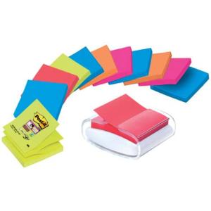 Haftnotizspender für Z-Notes Promotion gefüllt weiß transparent POST-IT PRO-W12N (4891203054398)