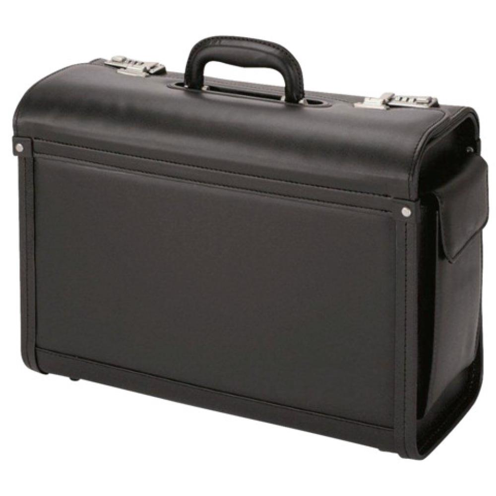 Alassio Pilotenkoffer Genova Lederimitat Schwarz 46,0 X 20,5 X 35,0 Cm 45028 (4021068450282)