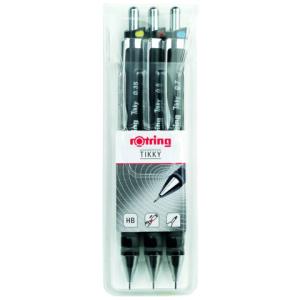 Feinminenstift Tikky ReDesign 0,35 0,5 0,7 mm 3er Etui HB schwarz ROTRING S0801310 (3501170801314)