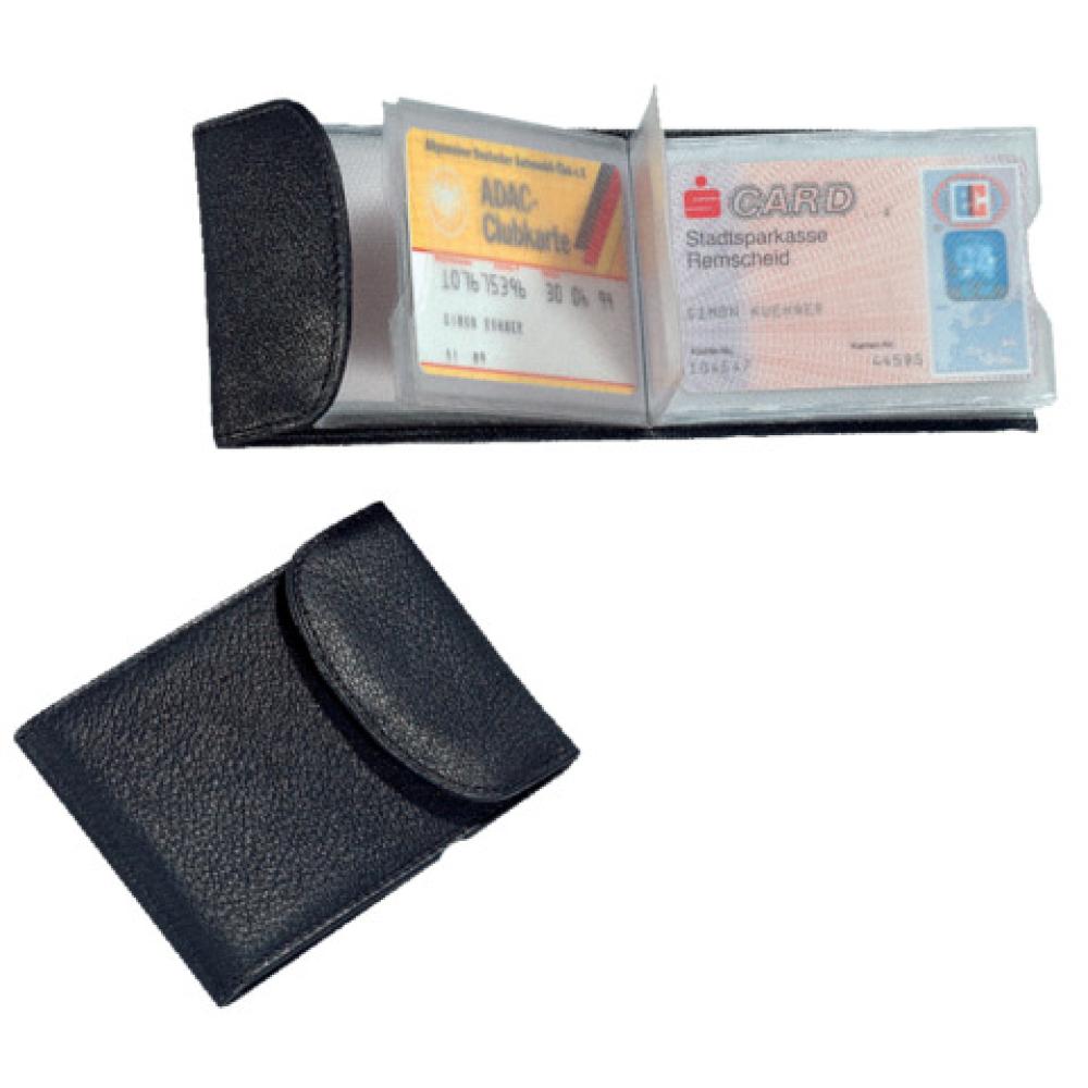 Kredit- und Visitenkartenetui schwarz Echt Leder ALASSIO 42002 (4021068420025)