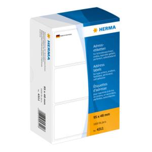 Adress-Etiketten 95x48 mm selbstklebend 1000 Stück HERMA 4311 (4008705043113)