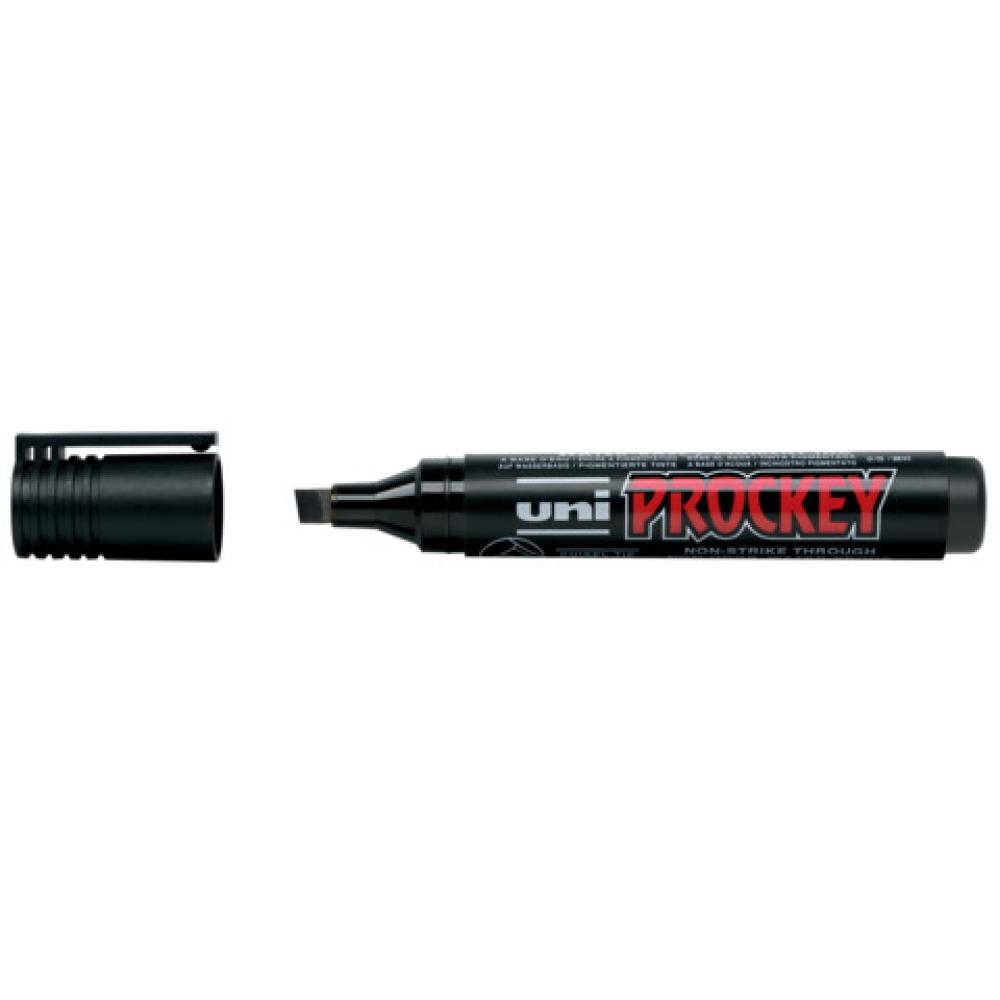 Flipchartmarker UNI Prockey PM-126 wasserfest schwarz 3-6mm Keilspitze FABER CASTELL 159099 (4902778917190)