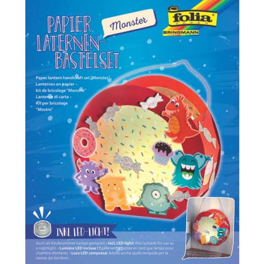Bastelset Laterne Monster mit LED FOLIA 68104 (4001868105230)
