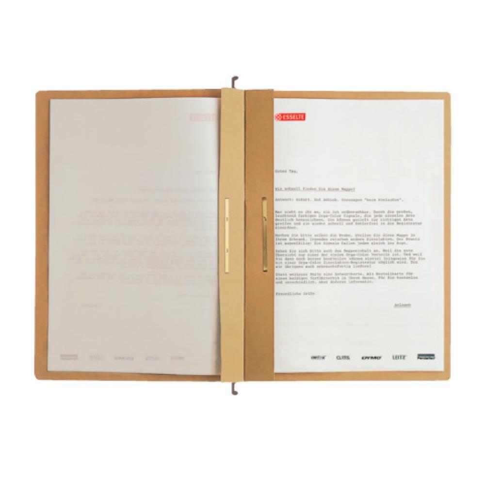 1987 Hängehefter ALPHA Zweifalz kfm. und Amtsheftung Natronkarton naturbraun Leitz 1987-00-00 (4002432303885)