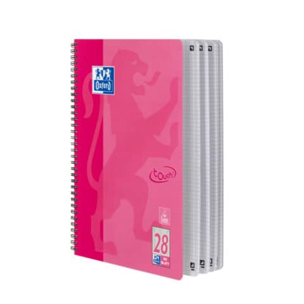 Collegeblock Touch LIN 28 A4+ 80 Blatt 90 g qm rosa OXFORD 400086496 (4006140021314)