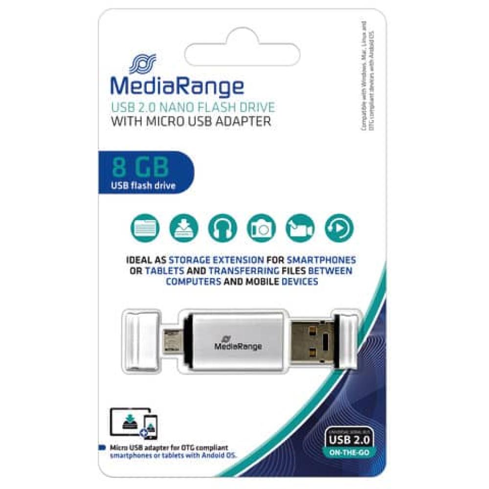 USB Mobile 2 in 1 OTG USB-Stick 8GB MEDIARANGE MR930-2 (4260283115358)