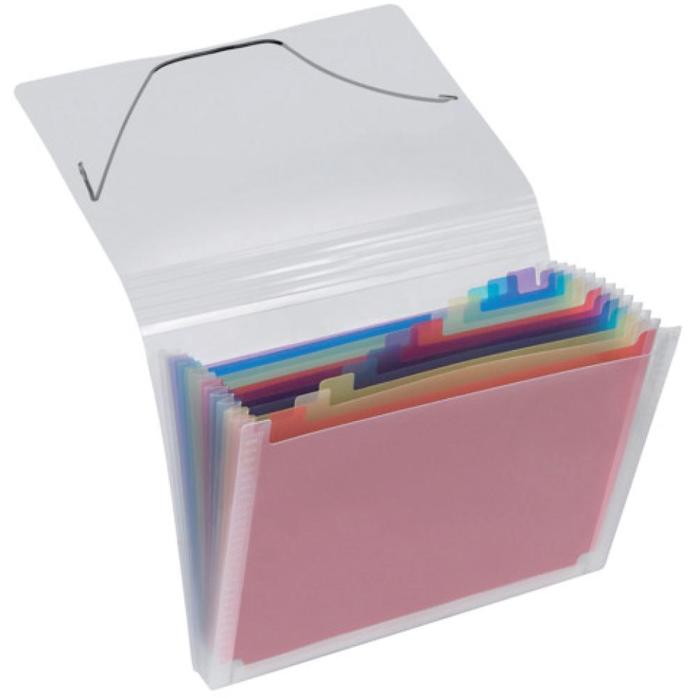 Fächermappe A4 Crystal PP 12 Fächer transparent Veloflex 4446 290 (4000225042232)