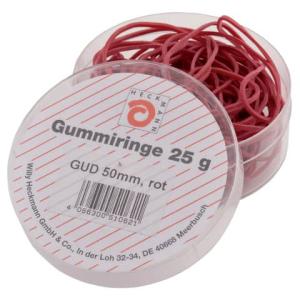 Gummiringe 50 mm Dose mit 25g rot WIHEDÜ 510.062 (4066300510621)