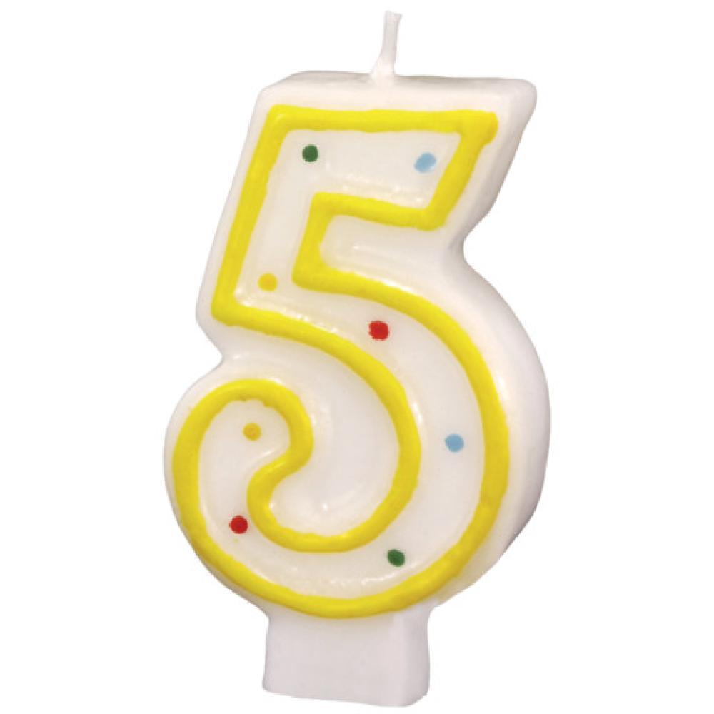 Geburtstagskerze Zahl 5 RIETHMÜLLER 550285 (4009775121541)