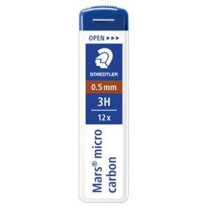Feinmine Mars micro carbon 250 0,5 mm 3H schwarz 12 Minen STAEDTLER 250 05-3H (4007817213704)