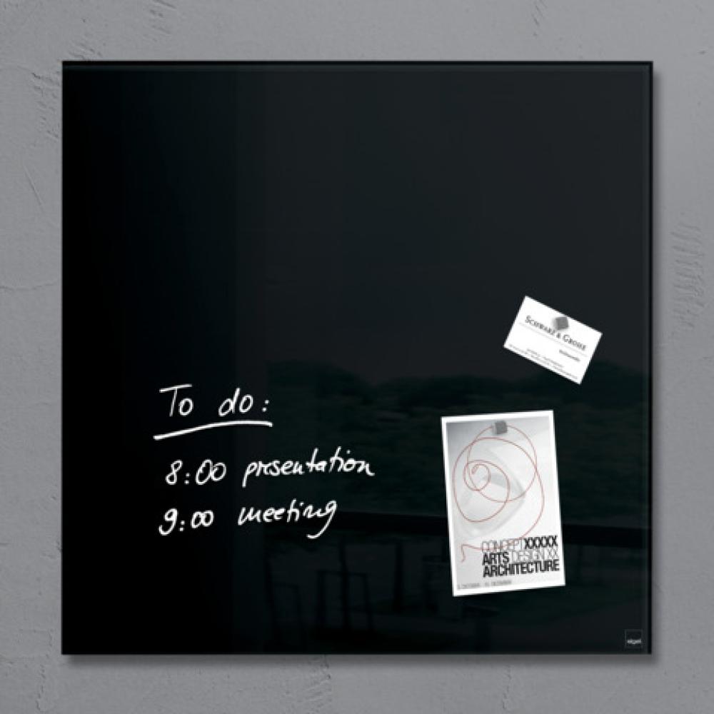 Glas-Magnetboard Artverum schwarz 48x48 cm SIGEL GL110 (4004360887741)