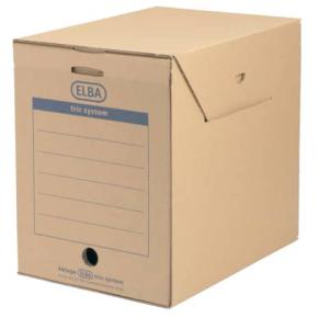 Sammelcontainer tric system maxi stabile Wellpappe für A4, natur braun ELBA 100421092 (4002030120792)
