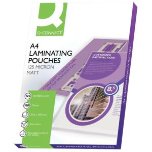 Laminierhülle A4, 125 mym matt 100 Stück Q-CONNECT KF24055 (5705831240551)