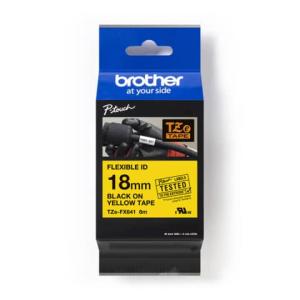 Original Brother DirectLabel schwarz auf gelb Laminat (TZE-FX641) (4977766692083)
