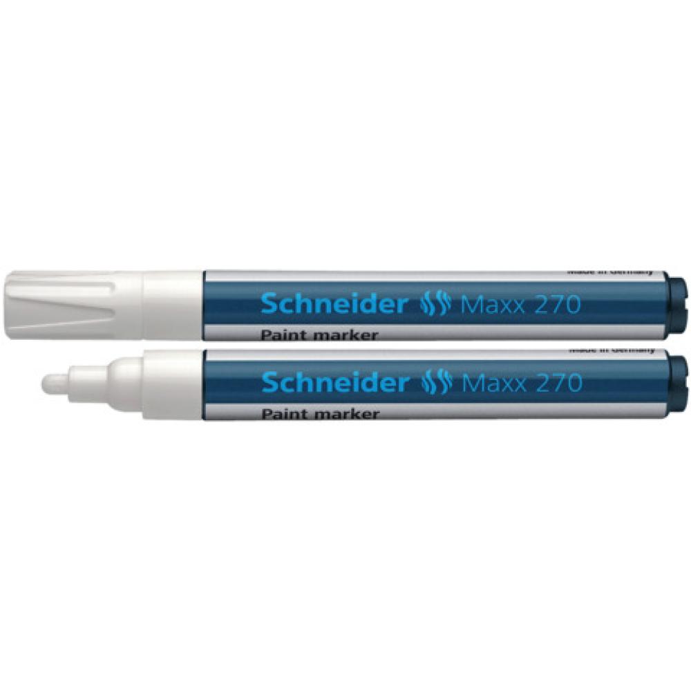 Lackmarker Maxx 270 Rundspitze 1-3 mm weiß SCHNEIDER SN127049 (4004675009425)