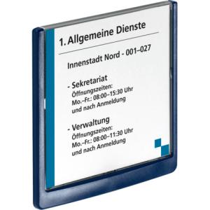 Durable Türschild Click Sign Kunststoff Blau 17,2 X 17,2 Cm 486207 (4005546405148)