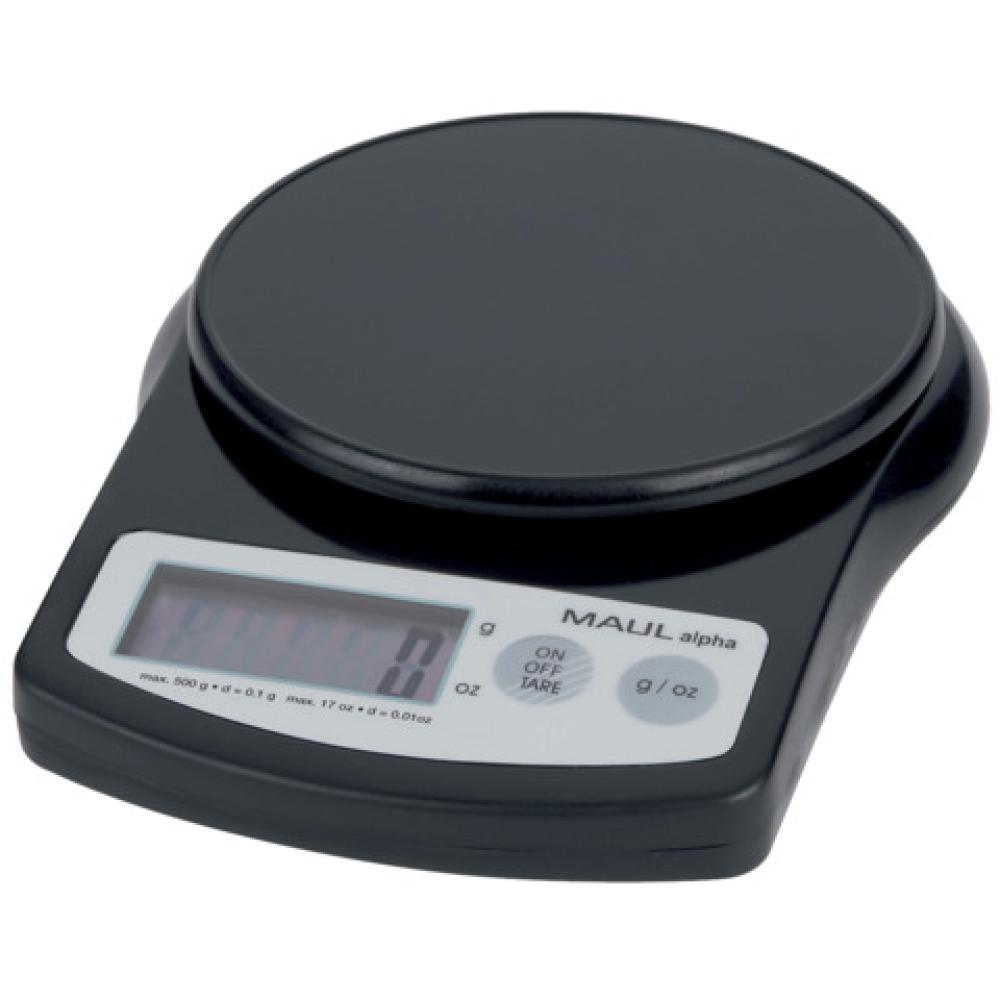 Präzisionswaage alpha 500 g schwarz MAUL 16405 90 (4002390047401)