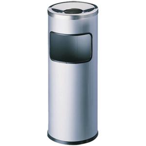 Papierkorb mit Ascher SAFE Metall 250x630 mm 17 l silber metallic DURABLE 3332 23 (4005546989129)