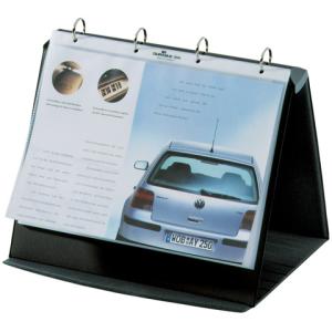 Tischflipchart DURASTAR mit 10 PP-Hüllen A3 quer 360x320x450 mm basalt DURABLE 8569 39 (4005546810799)