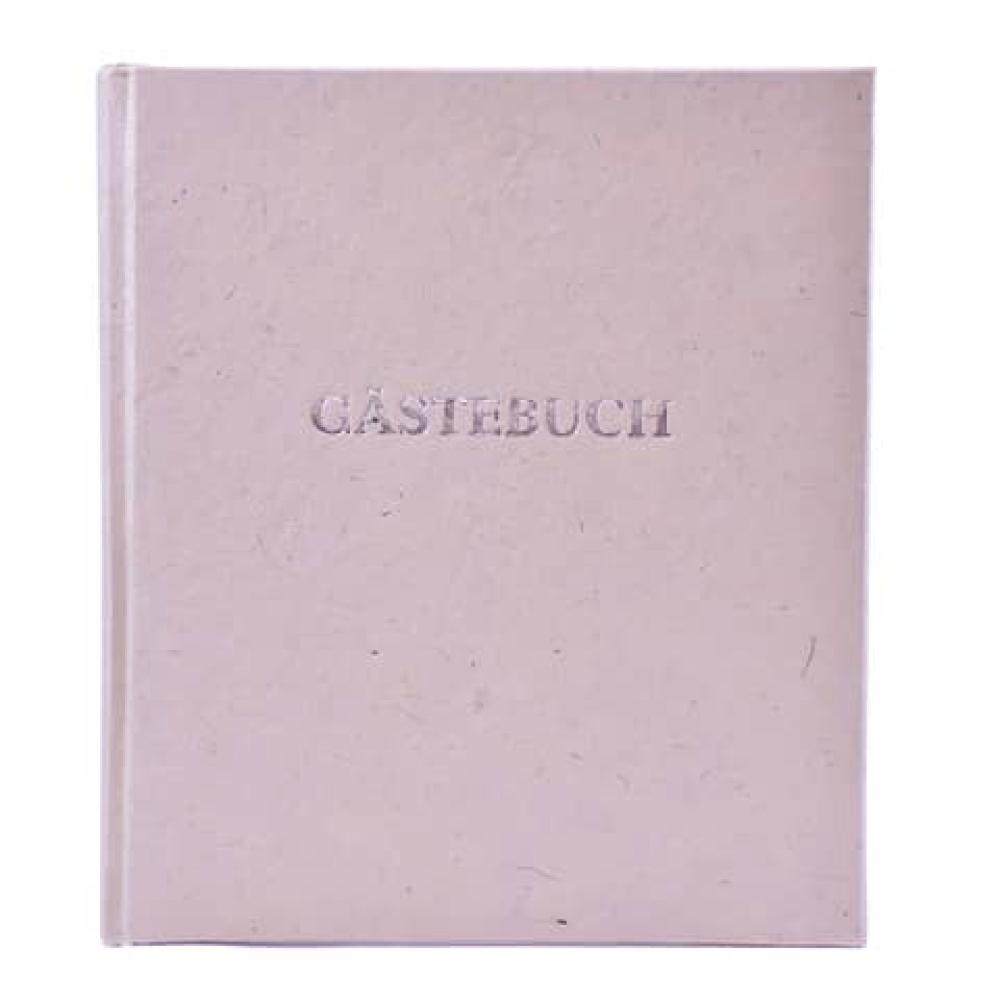 Gästebuch 21x24 cm mit Wortprägung creme NEPALOKTA 848C (4041801208482)