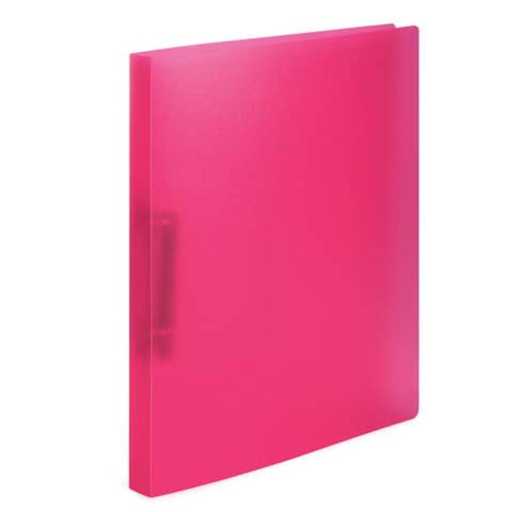 Schulordner A4, 2-D-Ring 25 mm transluzent pink HERMA 19164 (4008705191647)
