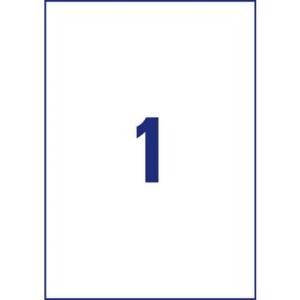 Universal-Etiketten 210x297 mm weiß 30 Etiketten 30 Blatt wiederablösbar AVERY ZWECKFORM L4735REV-25 (4004182047354)