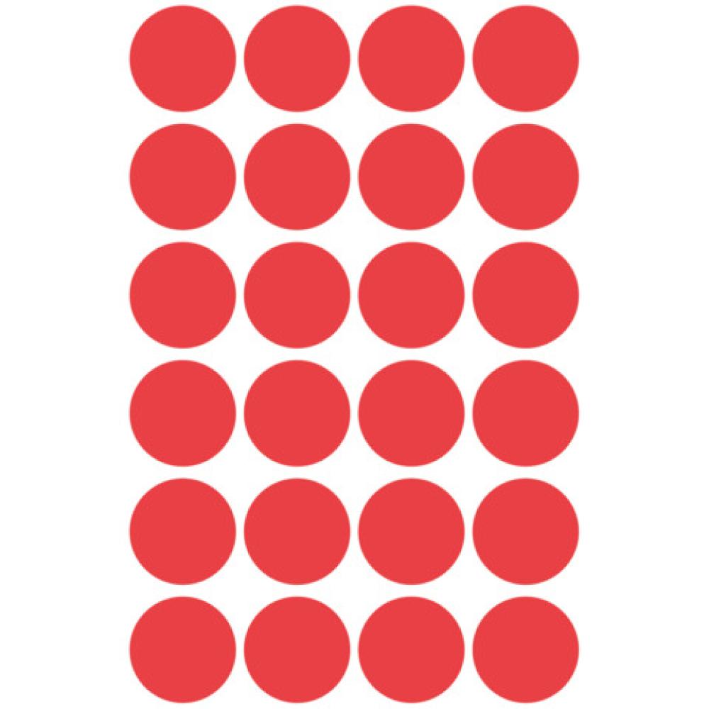 Markierungspunkte  18 mm 4 Blatt 96 Etiketten rot AVERY ZWECKFORM 3004 (4004182030042)