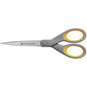 Schere Titanium Super rostfrei abgerundet gerade asymmetrisch grau gelb 18cm WESTCOTT E-30470 00 (4027521304703)