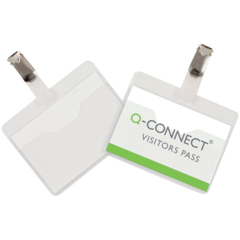 Namensschilder mit Clip oben offen 90x60 mm Q-CONNECT KF01560 (5705831015609)