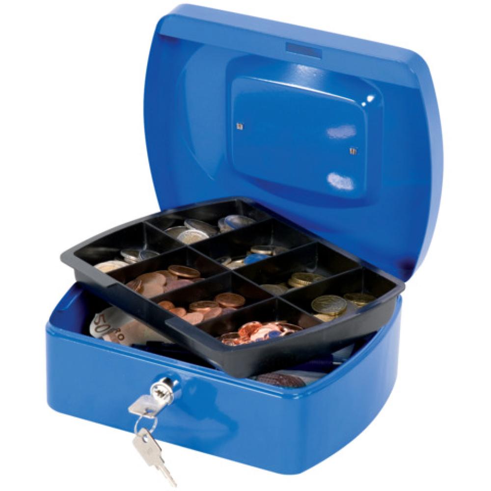 Geldkassette 205x160x85 mm blau Q-CONNECT KF02623 (5705831026230)