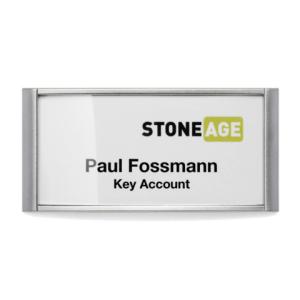 Namensschild CLASSIC mit Magnet 34x74 mm silber DURABLE 8542 23 (4005546807836)