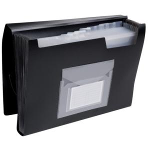 Fächermappe 13 Taschen 250 Blatt PP schwarz Q-CONNECT KF01276 (5705831012769)