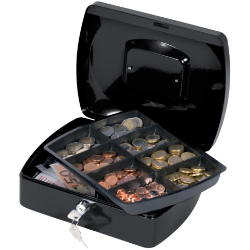 Geldkassette 255x200x85 mm schwarz Q-CONNECT KF02603 (5705831026032)