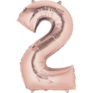 Folienballon XXL Zahl 2 rose gold 9906278 (0026635362122)