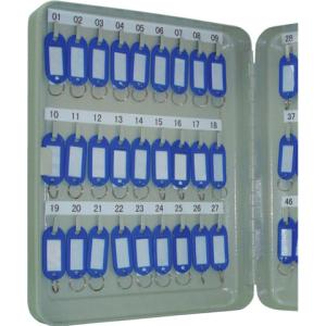 Schlüsselschrank Pearl grey 54 Haken Zylinderschloss Q-CONNECT KF04273 (5705831042735)