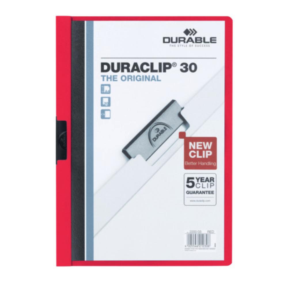 Klemm-Mappe DURACLIP 30 A4, rot DURABLE 2200 03 (4005546210308)