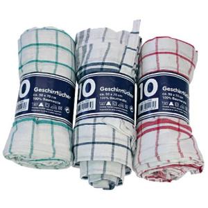 Haushaltshelfer Geschirrtuch farbig sortiert 100% Baumwolle CLEAN 63653 (4003564114653)