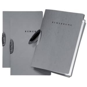 Bewerbungsmappe 'Swing', DIN A4, aus Karton, grau PAGNA 22004-06 (4013951001169)