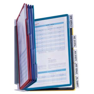 Sichttafelsystem VARIO WALL 10 Wandhalter 10 Sichttafeln A4, farbig sortiert DURABLE 5567 00 (4005546502571)