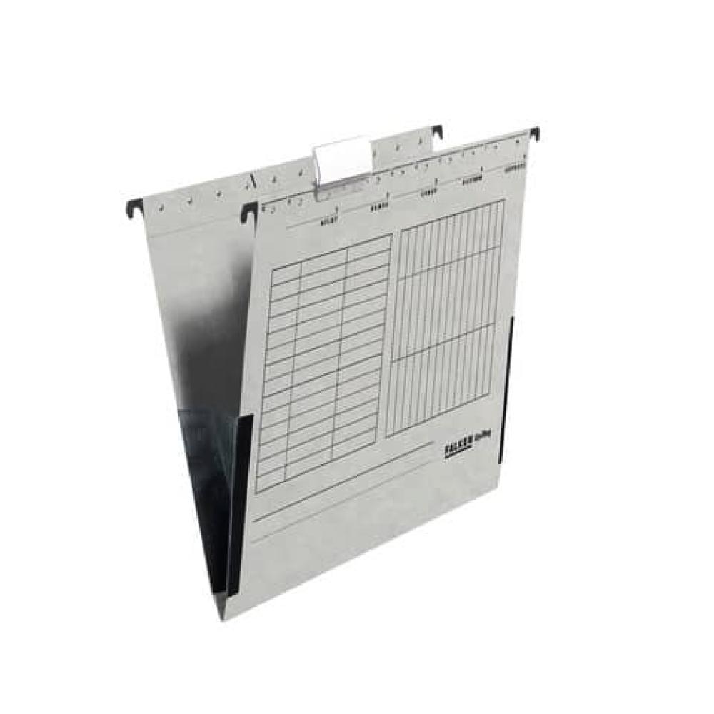 Hängetasche UniReg A4, 230 g qm Manila-RC-Karton mit Leinenfrösche grau Falken 80002694 (4014481566715)