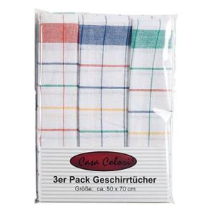 Geschirrtuch Karo 50x70 cm 3er Pack 488186 (4003564181099)