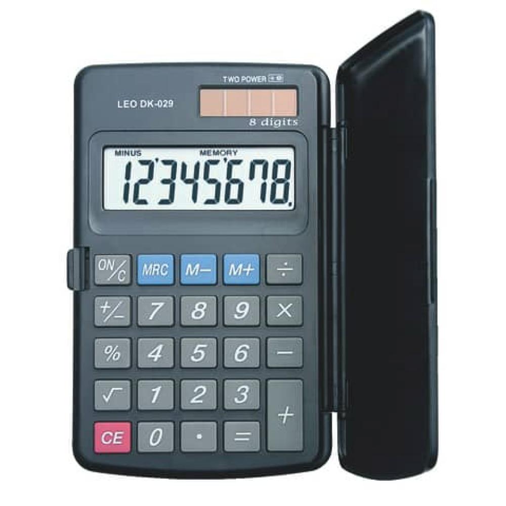 Solar-Taschenrechner DK-029, grau 8-stellig LEO DK029 (4016596040524)
