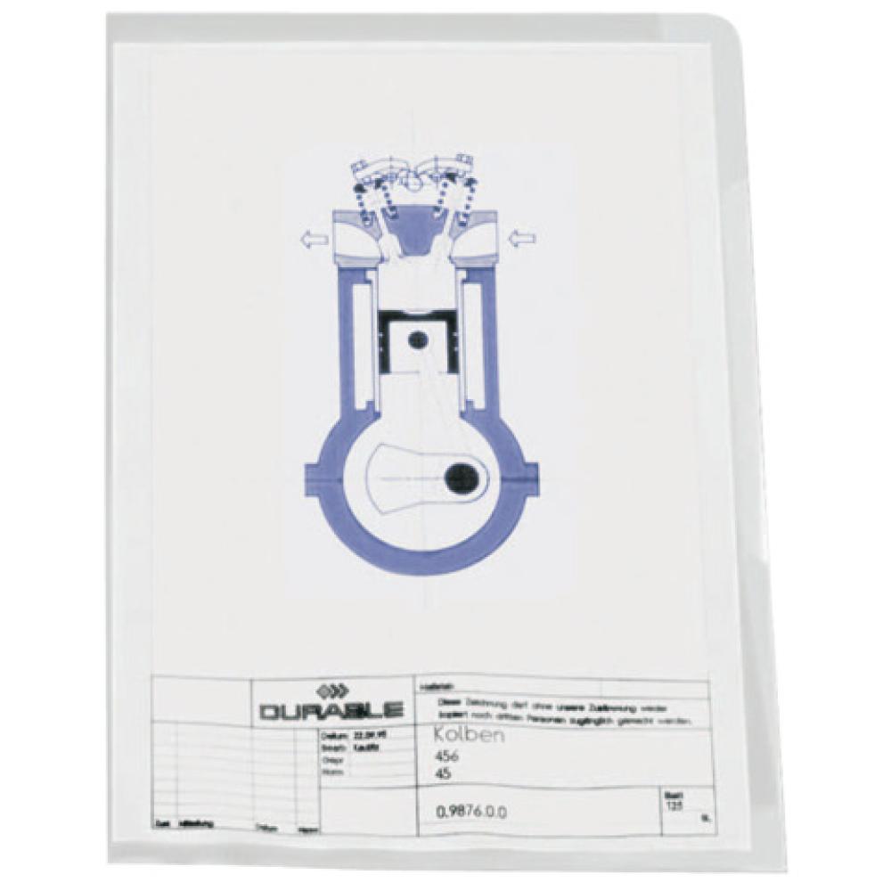 Sichthülle A4 hoch Hartfolie glänzend 0,15 mm transparent DURABLE 2339 19 ()