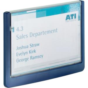Türschild CLICK SIGN Rahmen dunkelblau 149x105,5 mm transparent DURABLE 4861 07 (4005546405070)