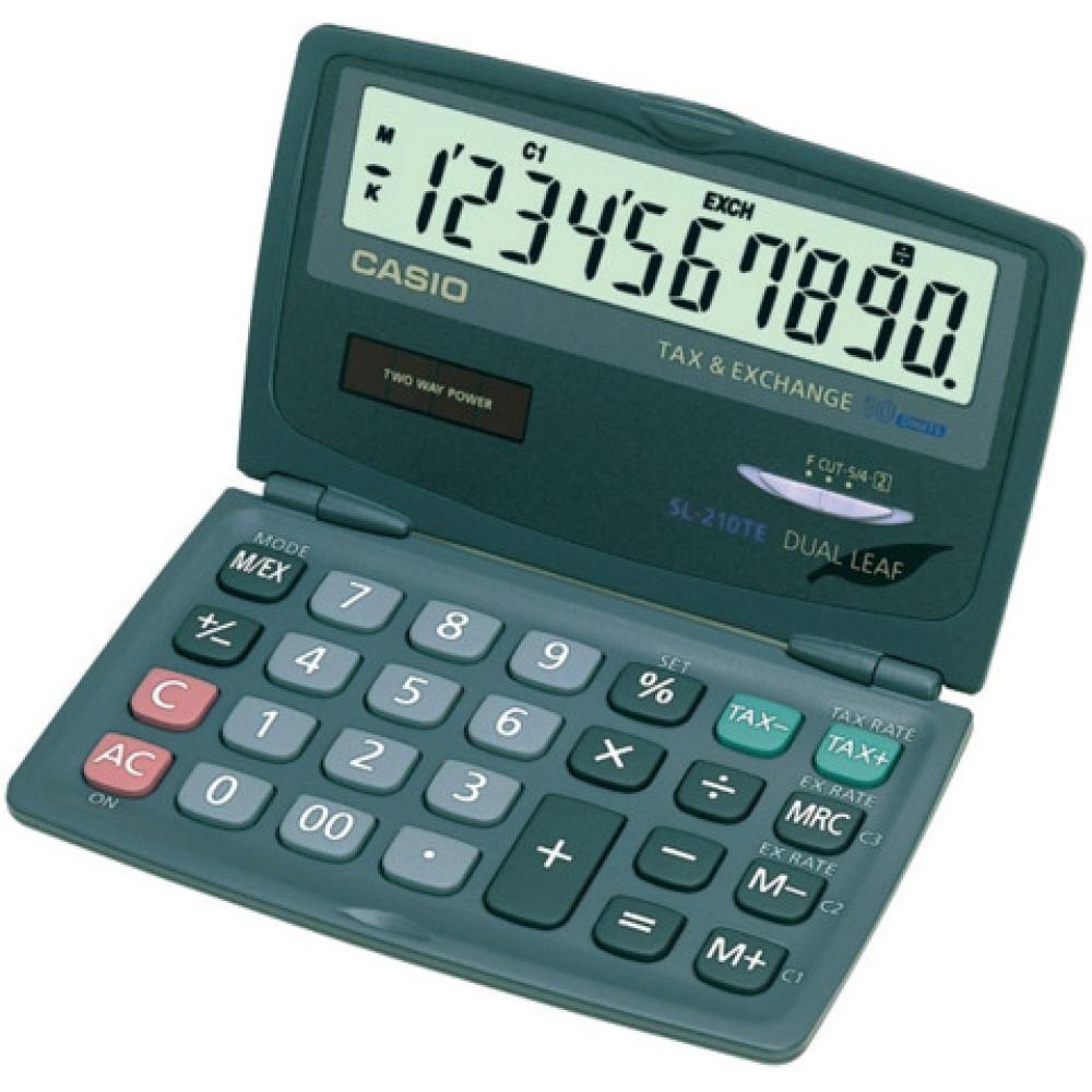 Casio Sl-210te Taschenrechner Anthrazit (4549526612640)